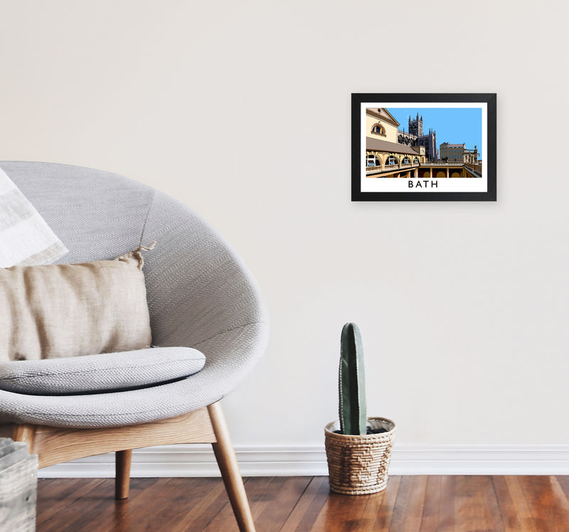 Bath by Richard O'Neill A4 White Frame