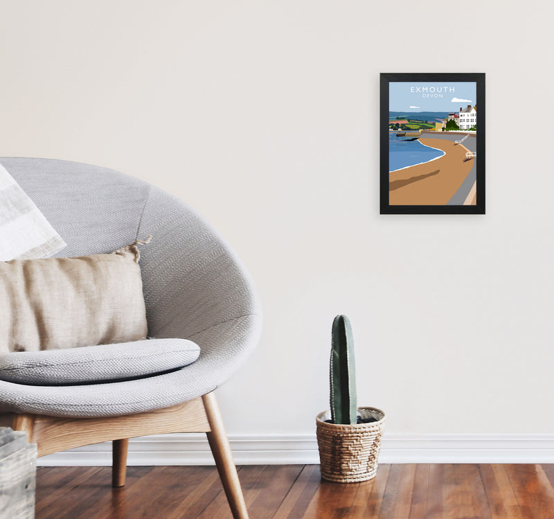 Exmouth Devon Art Print by Richard O'Neill A4 White Frame
