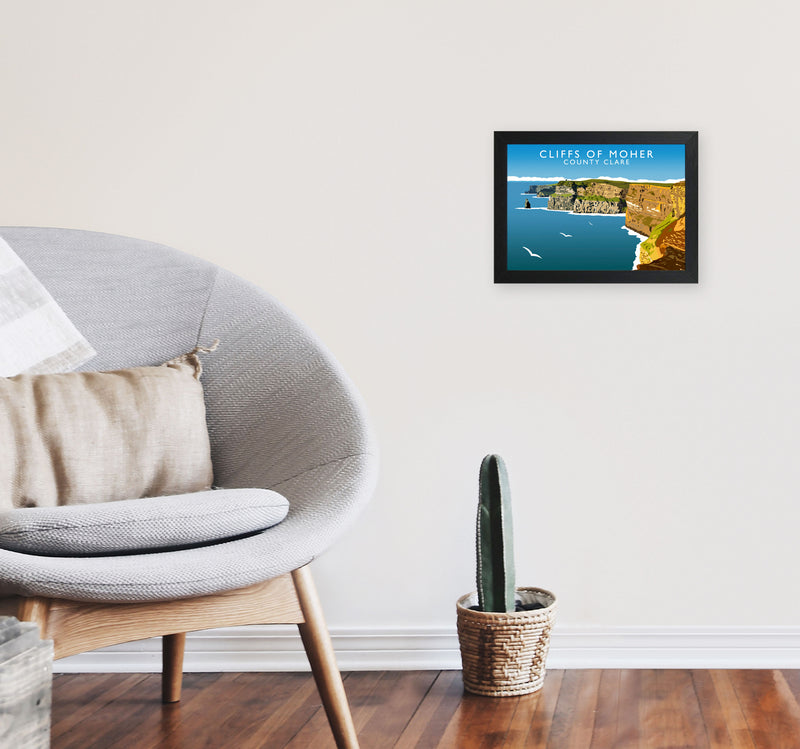 Cliffs Of Moher by Richard O'Neill A4 White Frame