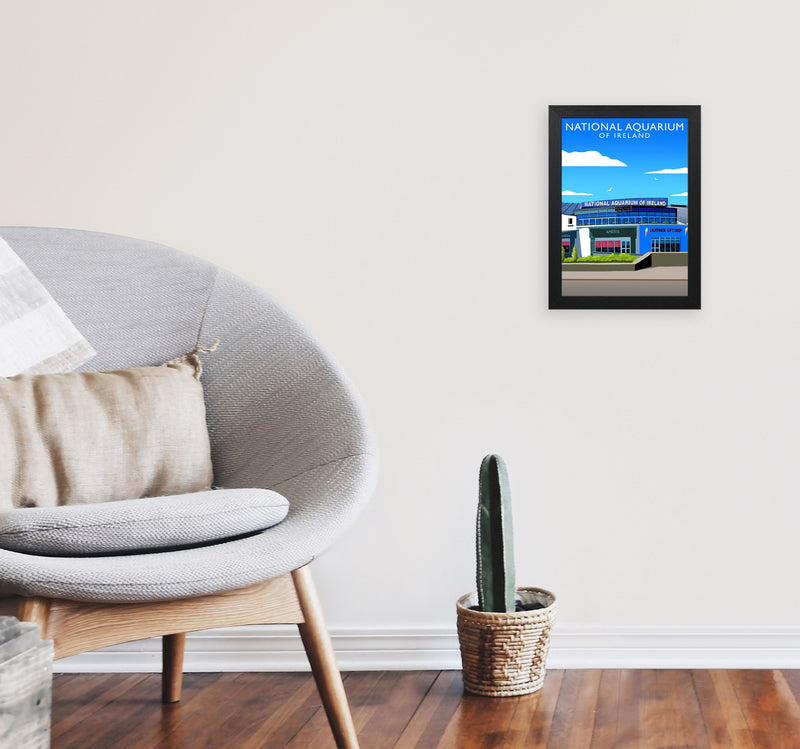 National Aquarium Ireland (Portrait) by Richard O'Neill A4 White Frame