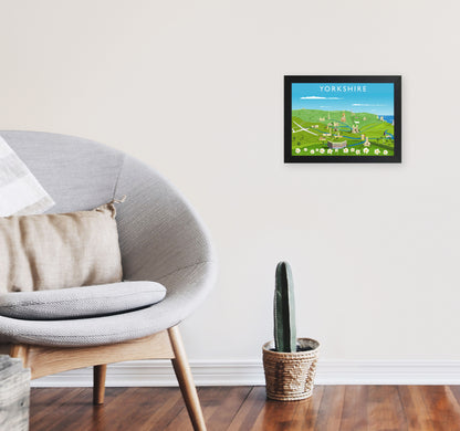 Yorkshire Framed Digital Art Print by Richard O'Neill A4 White Frame