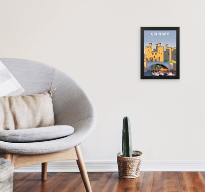 Conwy Portrait by Richard O'Neill A4 White Frame