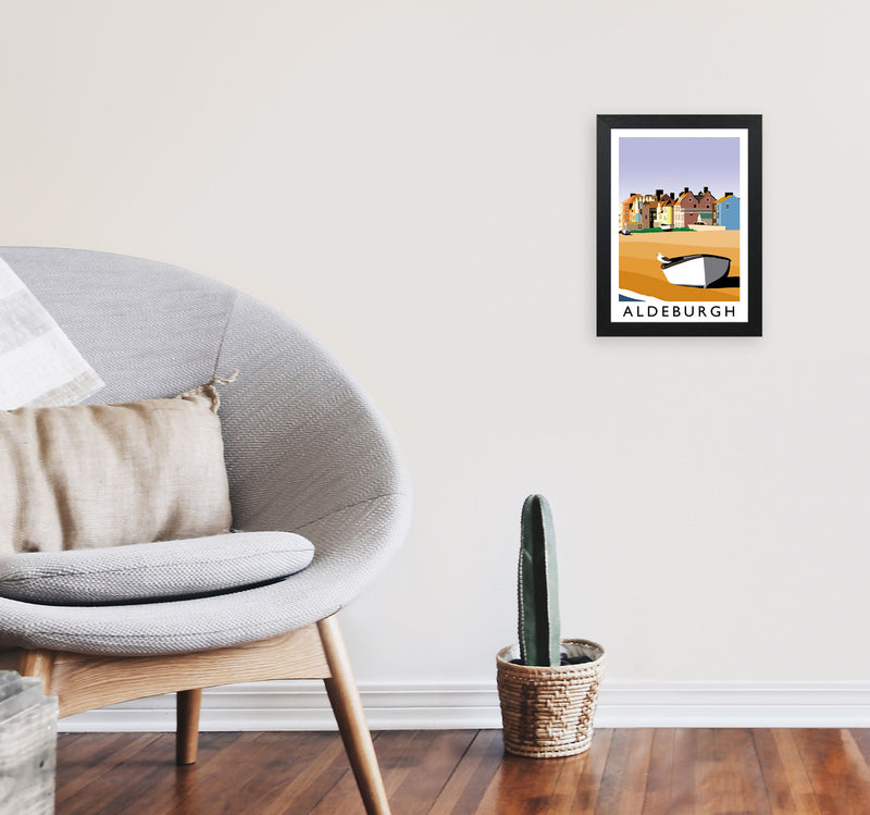 Aldeburgh Art Print by Richard O'Neill A4 White Frame