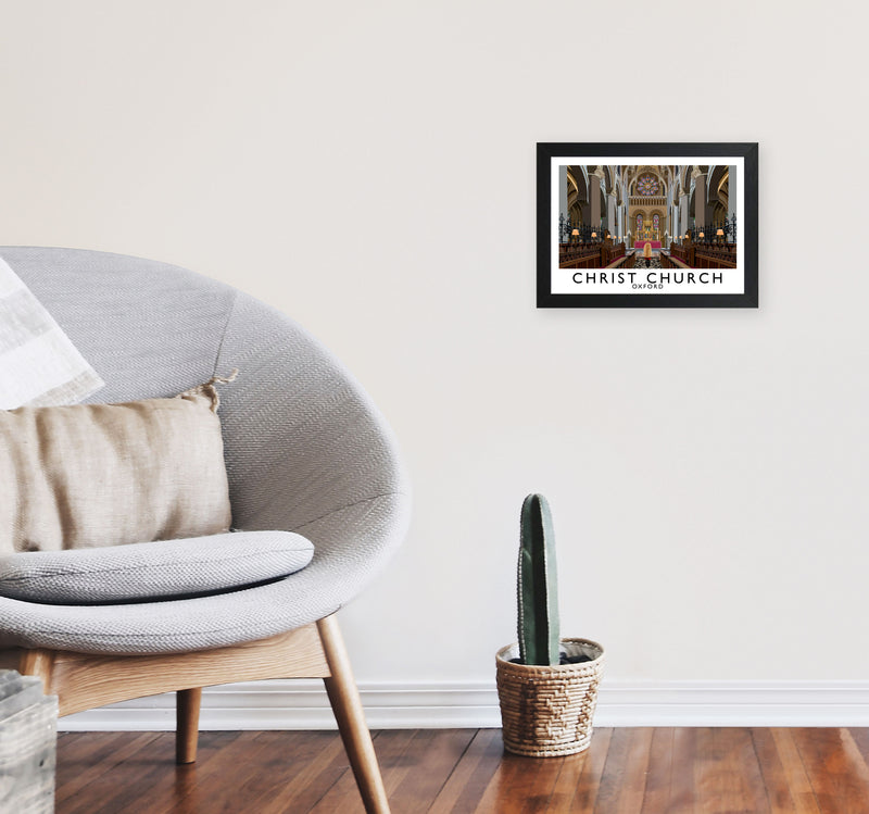 Inside Christ Church by Richard O'Neill A4 White Frame