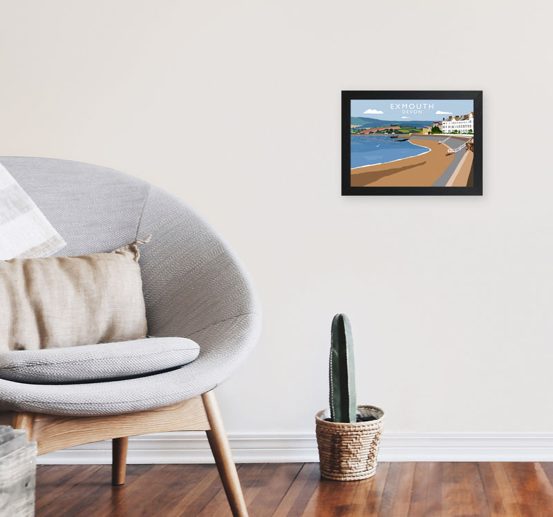 Exmouth Devon Art Print by Richard O'Neill A4 White Frame