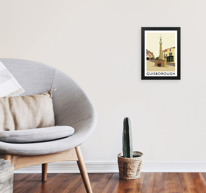 Guisborough Portrait by Richard O'Neill A4 White Frame