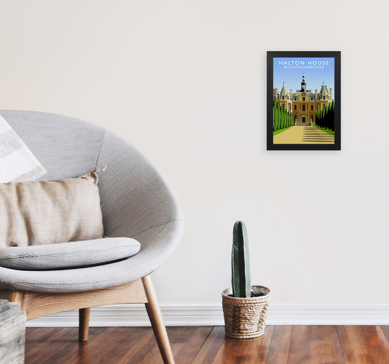 Halton House Portrait by Richard O'Neill A4 White Frame