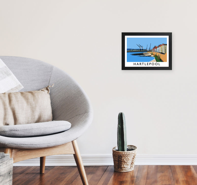 Hartlepool by Richard O'Neill A4 White Frame