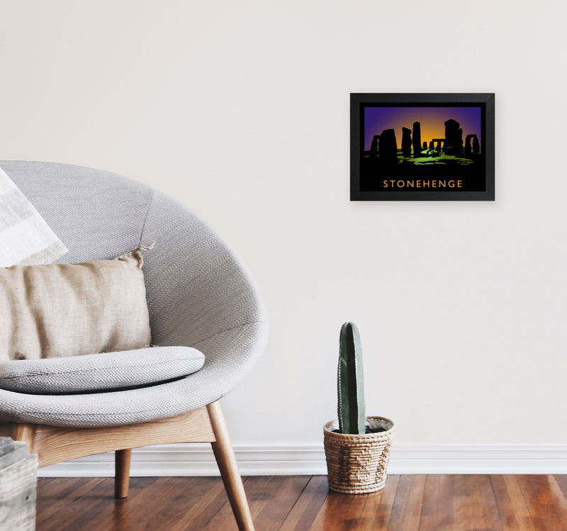 Stonehenge Art Print by Richard O'Neill A4 White Frame