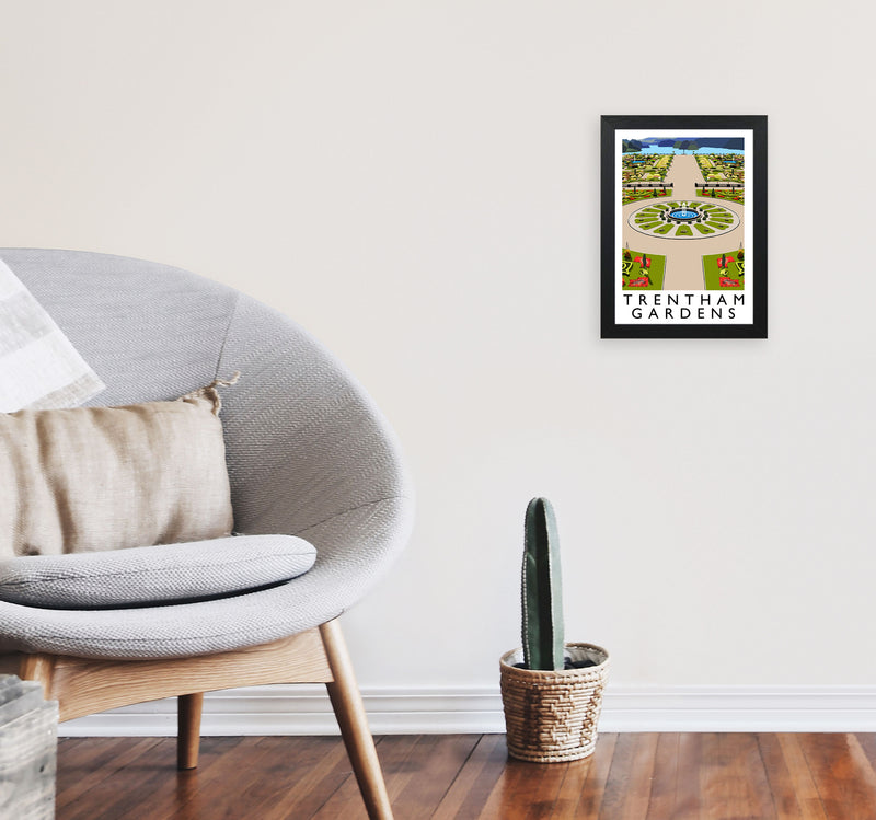 Trentham Gardens Framed Digital Art Print by Richard O'Neill A4 White Frame