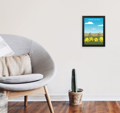 Yorkshire Framed Digital Art Print by Richard O'Neill A4 White Frame