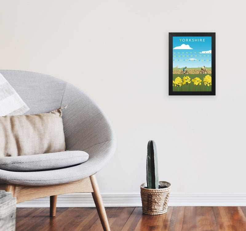 Yorkshire Framed Digital Art Print by Richard O'Neill A4 White Frame