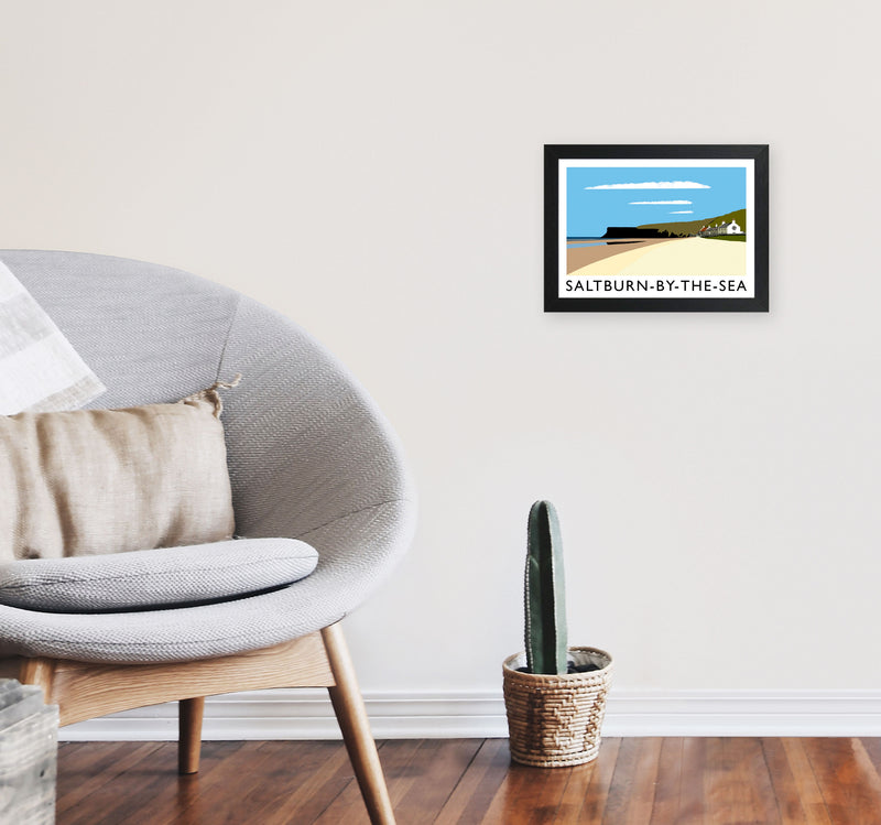 Saltburn-by-the-sea by Richard O'Neill A4 White Frame