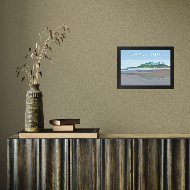 Bamburgh by Richard O'Neill A4 Black Frame