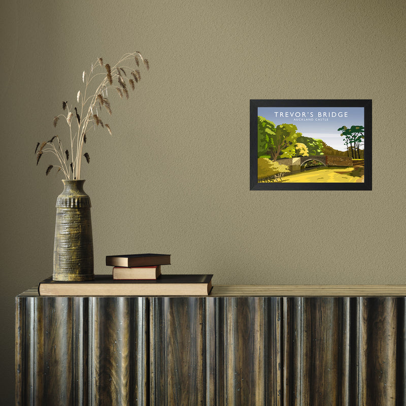 Trevor's Bridge by Richard O'Neill A4 Black Frame