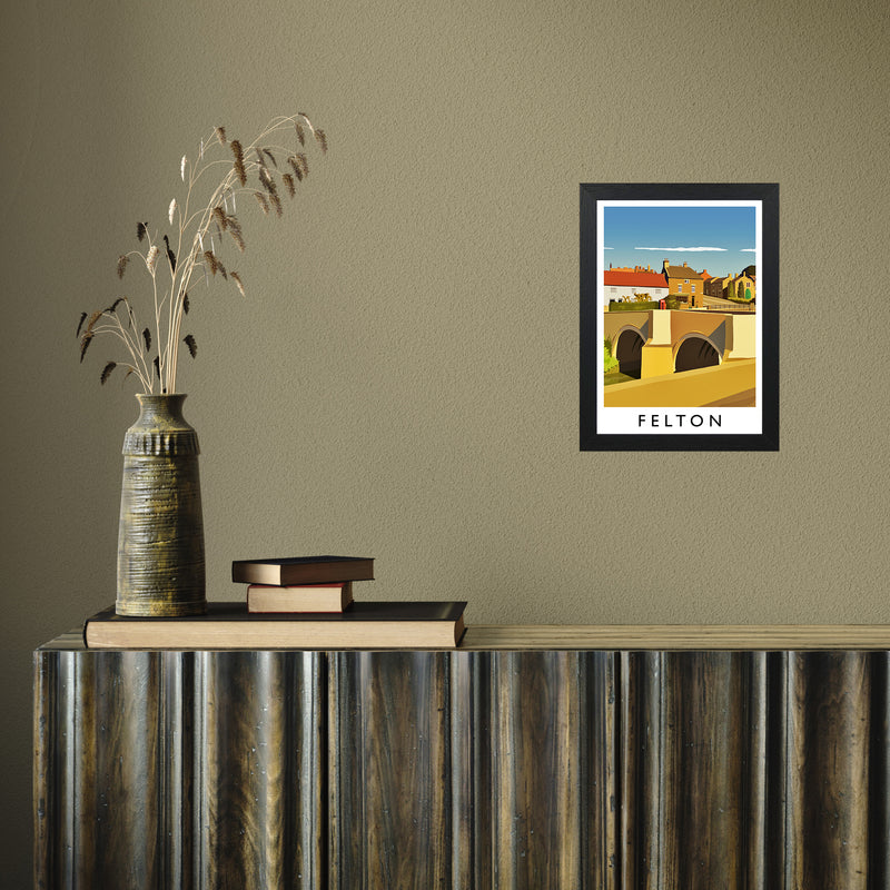 Felton portrait by Richard O'Neill A4 Black Frame