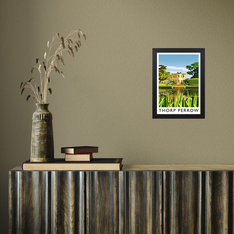 Thorp Perrow portrait by Richard O'Neill A4 Black Frame