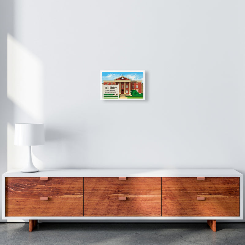Hill Valley 1955 Revised Art Print by Richard O'Neill A4 Canvas