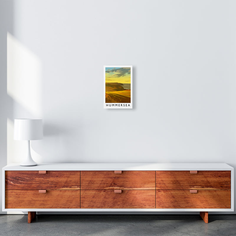 Hummersea Portrait Travel Art Print by Richard O'Neill A4 Canvas