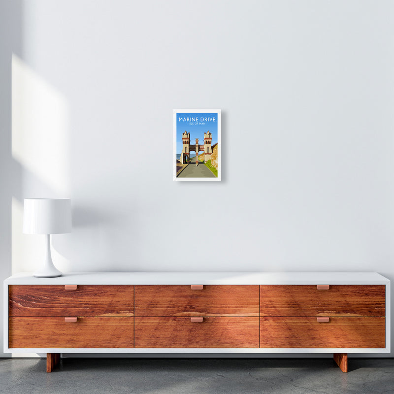 Marine Drive portrait Travel Art Print by Richard O'Neill A4 Canvas