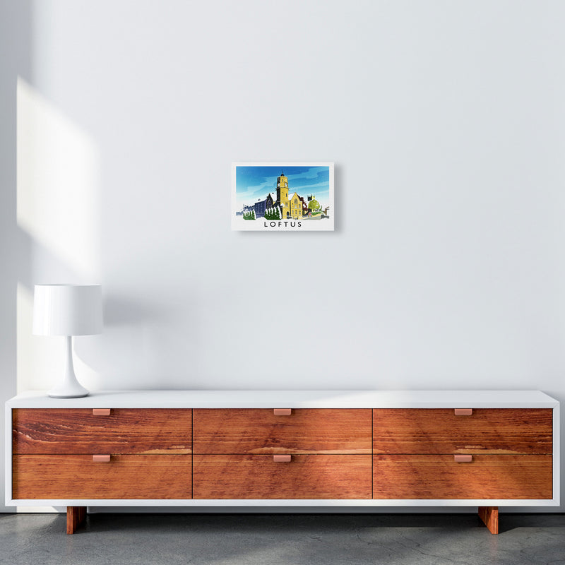 Loftus (Snow) Travel Art Print by Richard O'Neill A4 Canvas