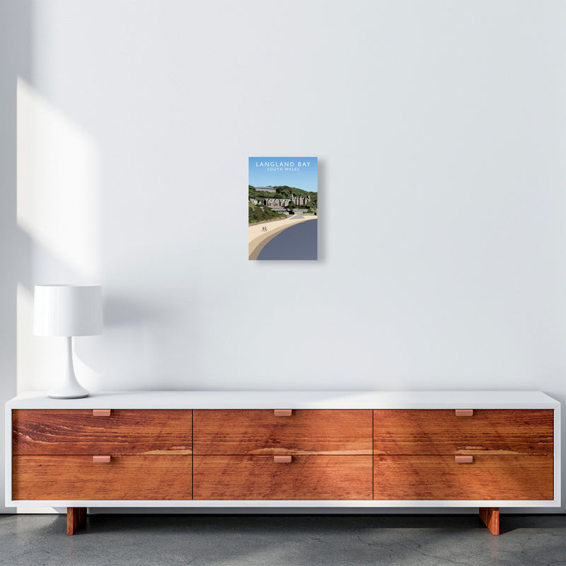 Langland Bay by Richard O'Neill A4 Canvas