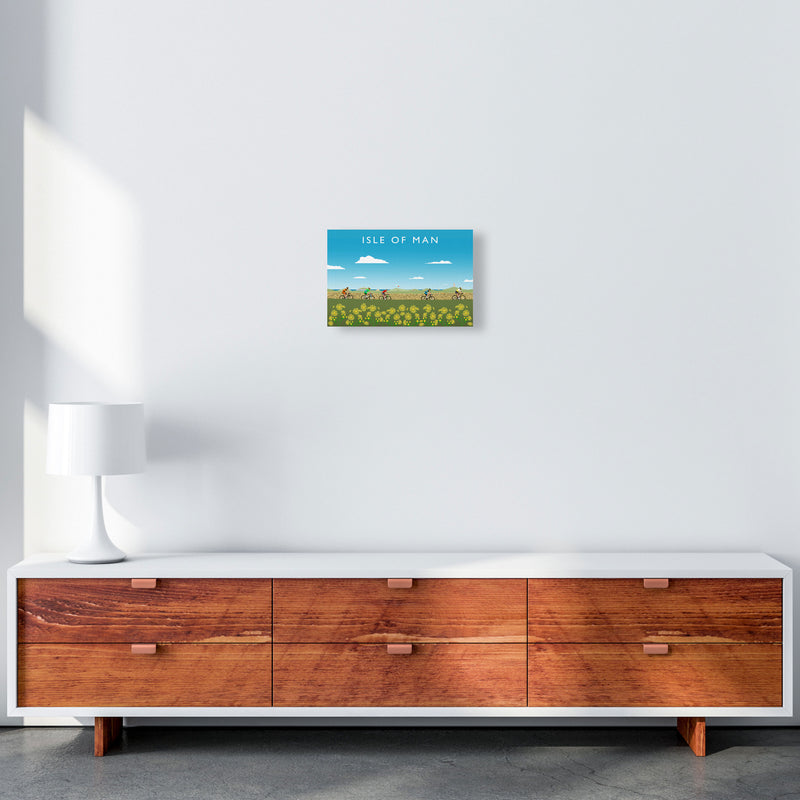 Isle Of Man Cycling (Landscape) by Richard O'Neill A4 Canvas