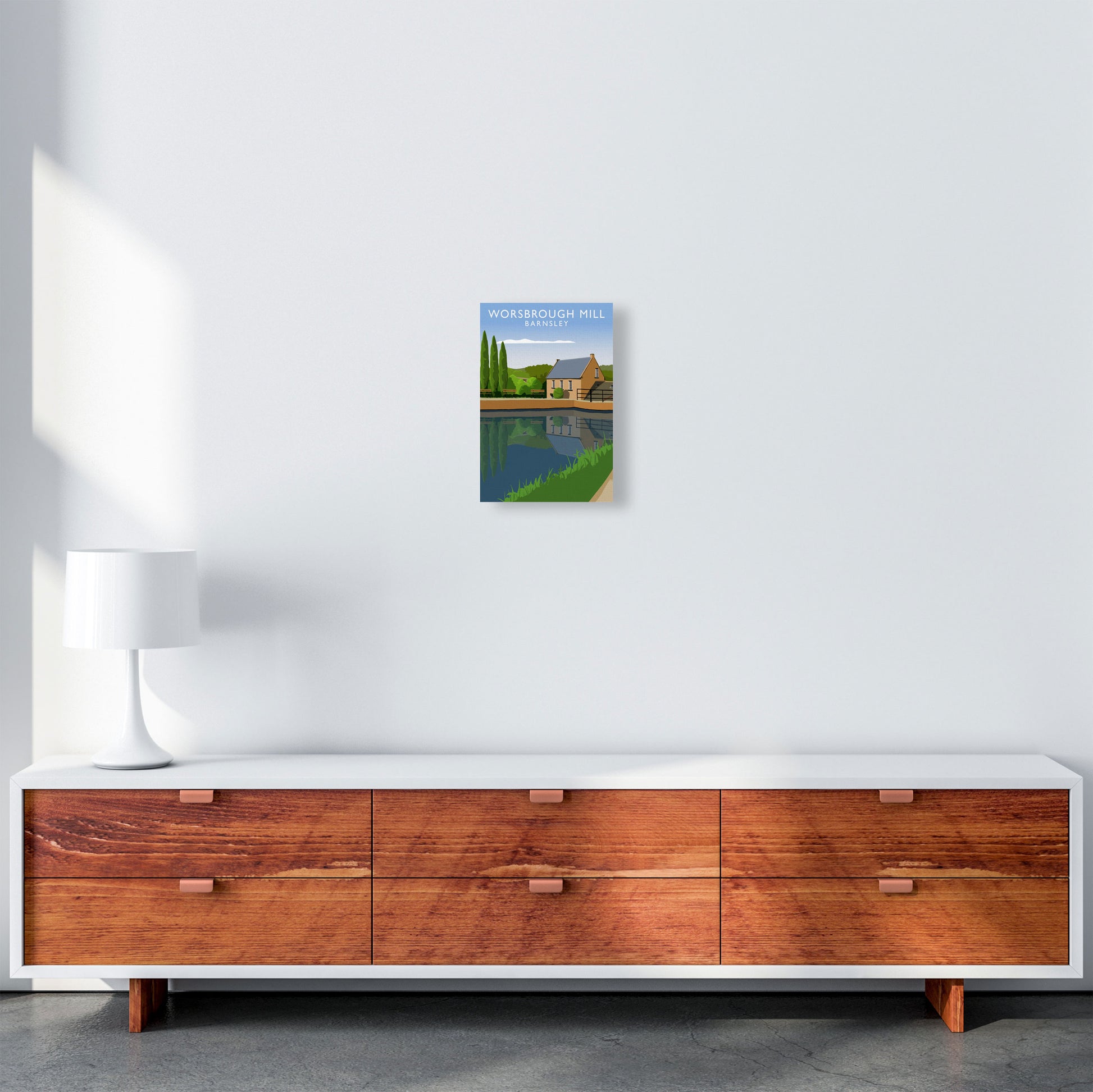 Worsbrough Mill (Portrait) by Richard O'Neill Yorkshire Art Print A4 Canvas