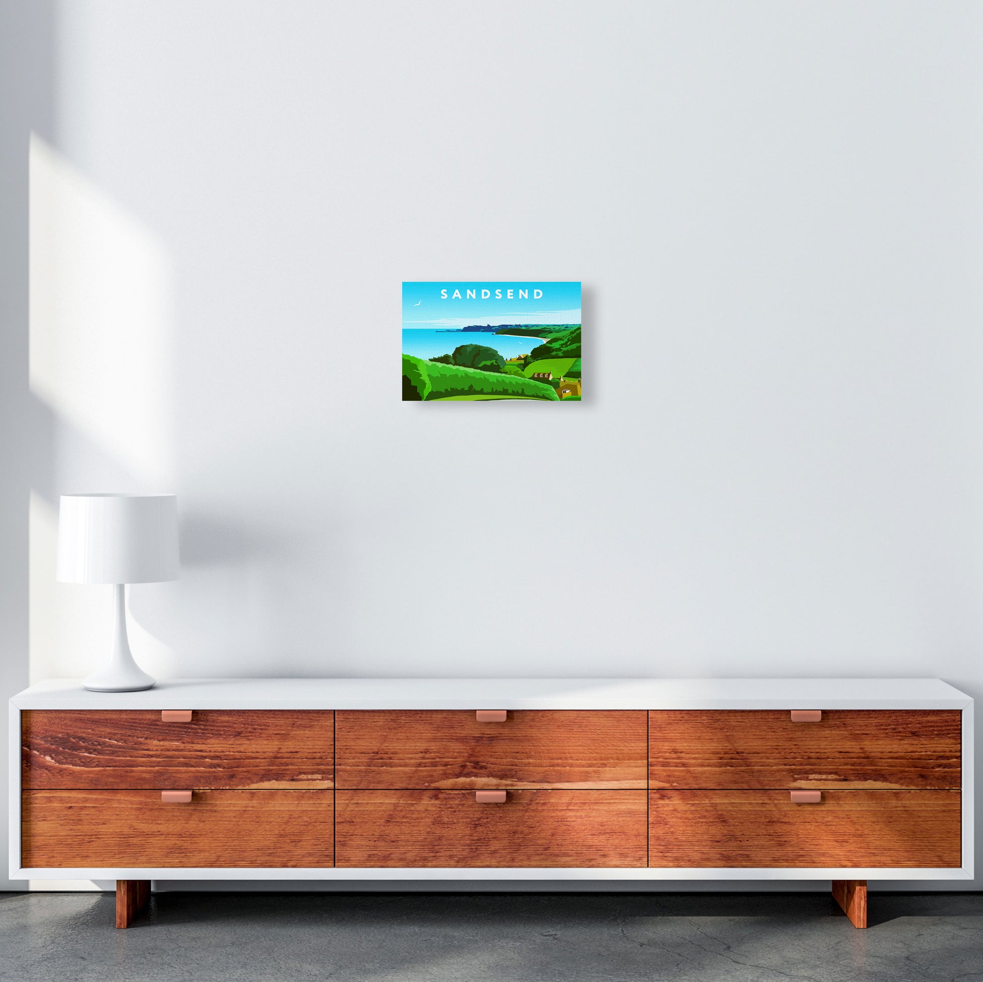 Sandsend Art Print by Richard O'Neill A4 Canvas