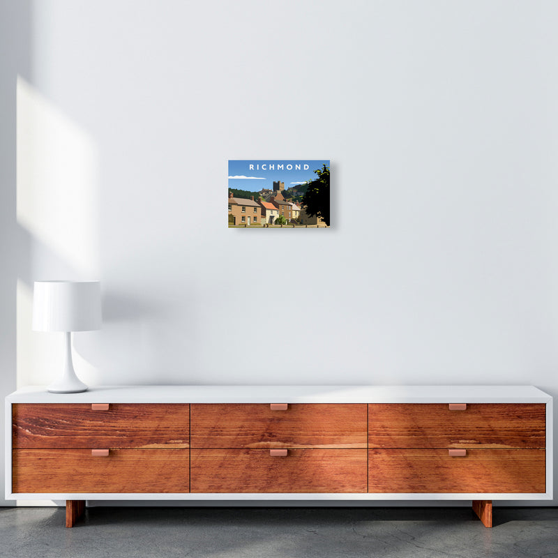 Richmond Travel Art Print by Richard O'Neill, Framed Wall Art A4 Canvas