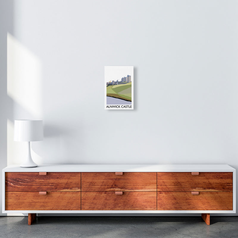 Alnwick Castle Portrait by Richard O'Neill A4 Canvas