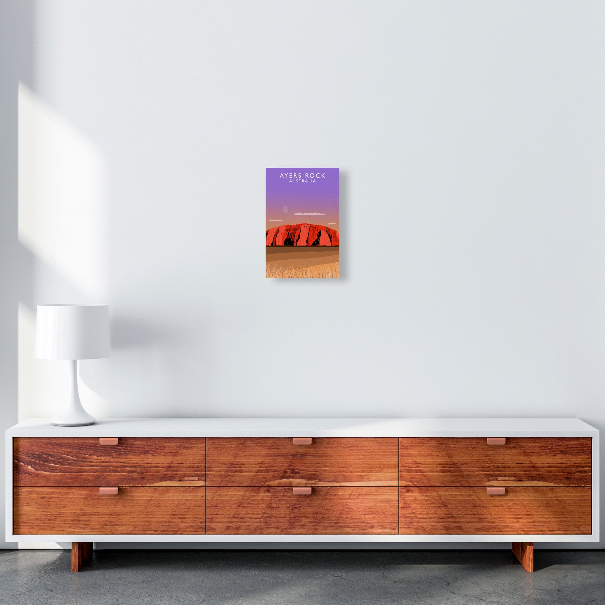 Ayers Rock Australia Art Print by Richard O'Neill A4 Canvas
