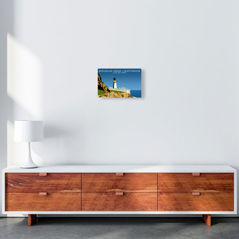 Douglas Head Lighthouse Portrait by Richard O'Neill A4 Canvas