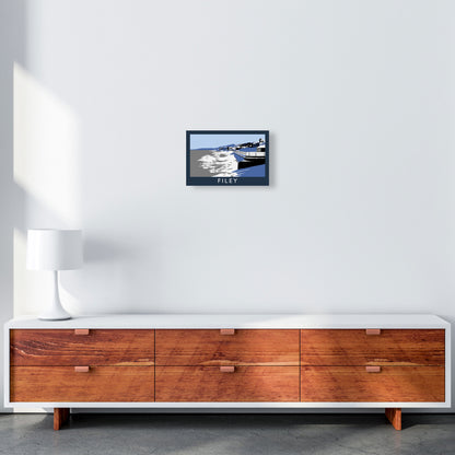 Filey In Snow by Richard O'Neill A4 Canvas