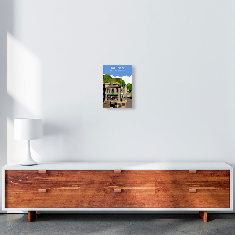 Holmfirth West Yorkshire Travel Art Print by Richard O'Neill A4 Canvas