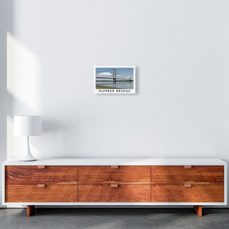 Humber Bridge Framed Digital Art Print by Richard O'Neill A4 Canvas