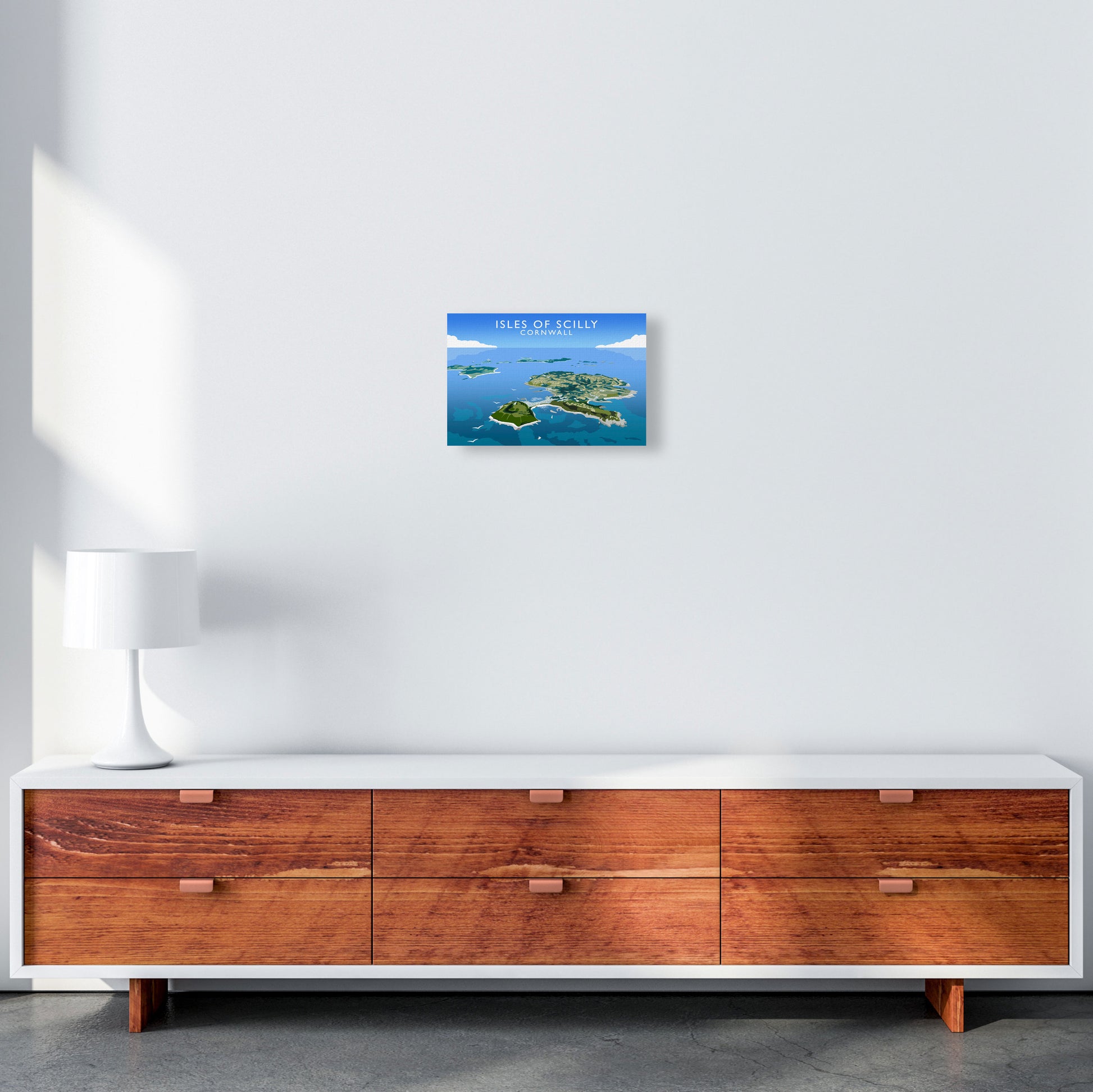Isles of Scilly Cornwall Framed Digital Art Print by Richard O'Neill A4 Canvas