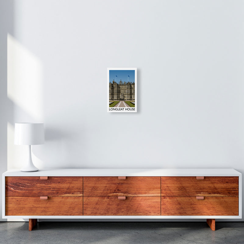 Longleat House Travel Art Print by Richard O'Neill, Framed Wall Art A4 Canvas