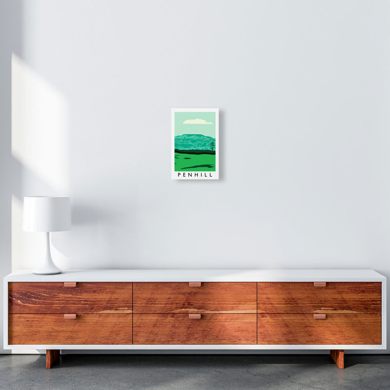 Penhill Digital Art Print by Richard O'Neill, Framed Wall Art A4 Canvas