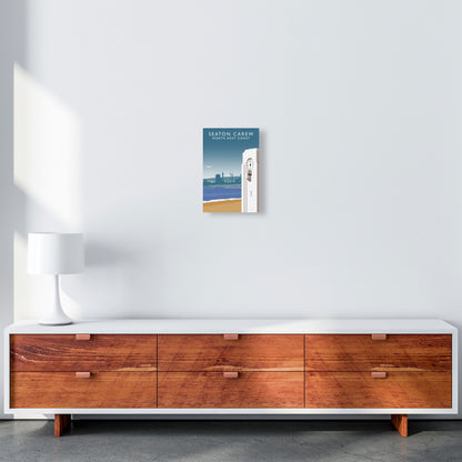 Seaton Carew North East Coast Travel Art Print by Richard O'Neill A4 Canvas