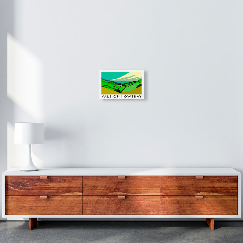 Vale of Mowbray Travel Art Print by Richard O'Neill, Framed Wall Art A4 Canvas