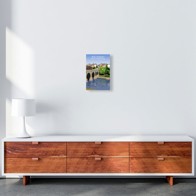 Wetherby West Yorkshire Travel Art Print by Richard O'Neill, Framed Wall Art A4 Canvas