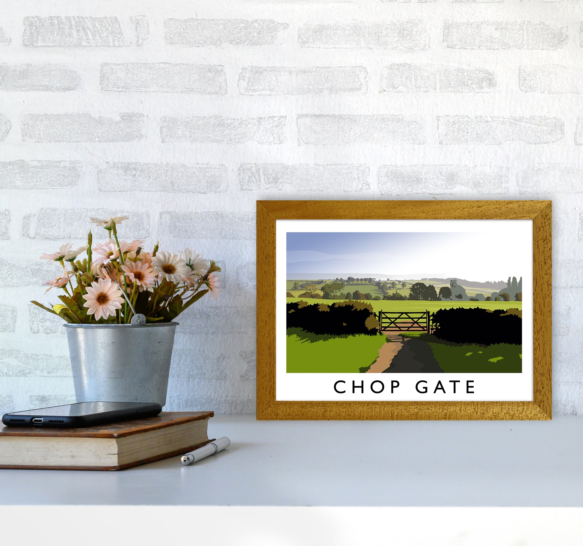 Chop Gate Travel Art Print by Richard O'Neill A4 Print Only