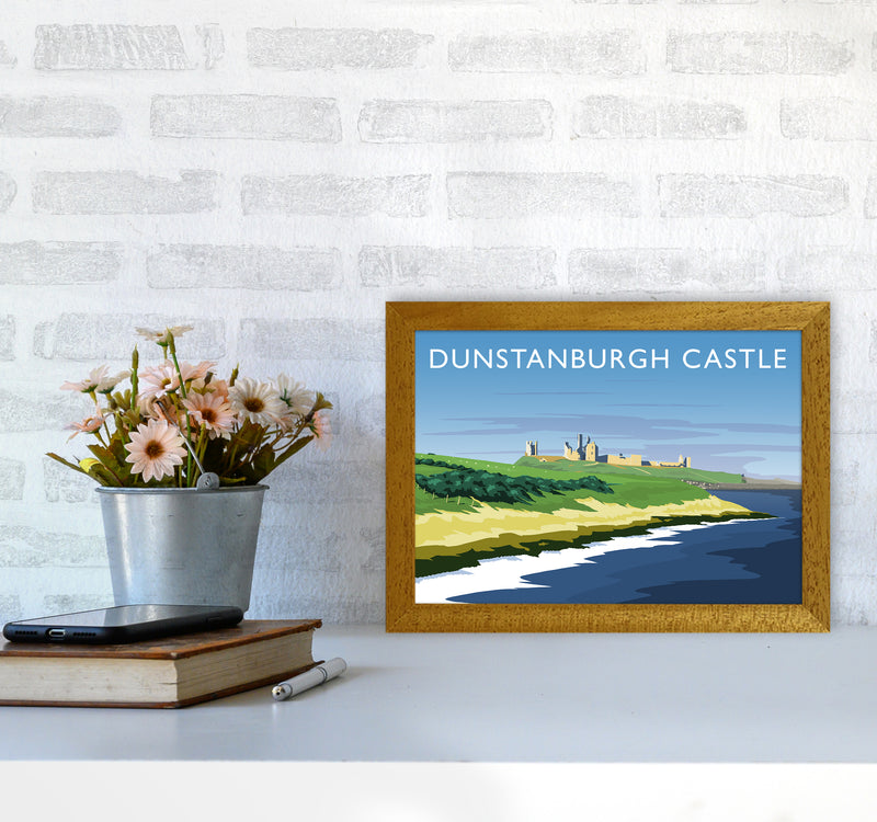 Dunstanburgh Castle Travel Art Print by Richard O'Neill A4 Print Only
