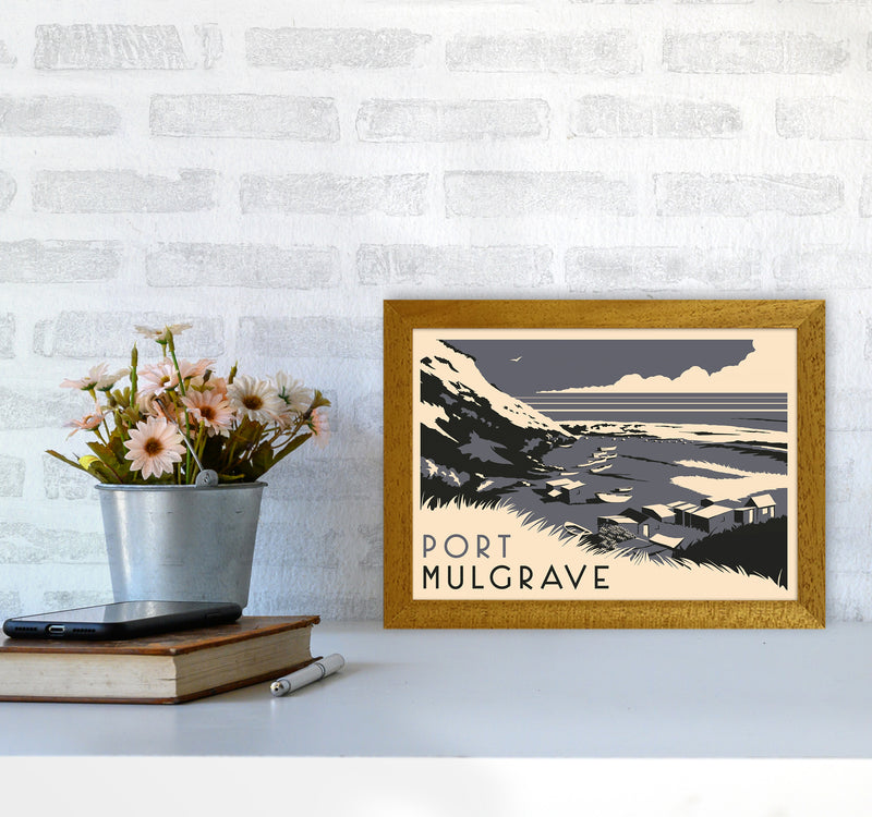 Port Mulgrave Travel Art Print by Richard O'Neill A4 Print Only