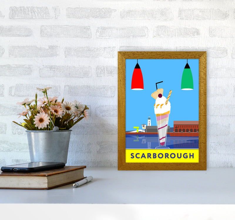 Icecream at Scarborough Travel Art Print by Richard O'Neill A4 Print Only