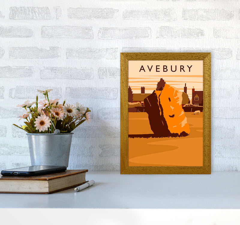 Avebury portrait Travel Art Print by Richard O'Neill A4 Print Only