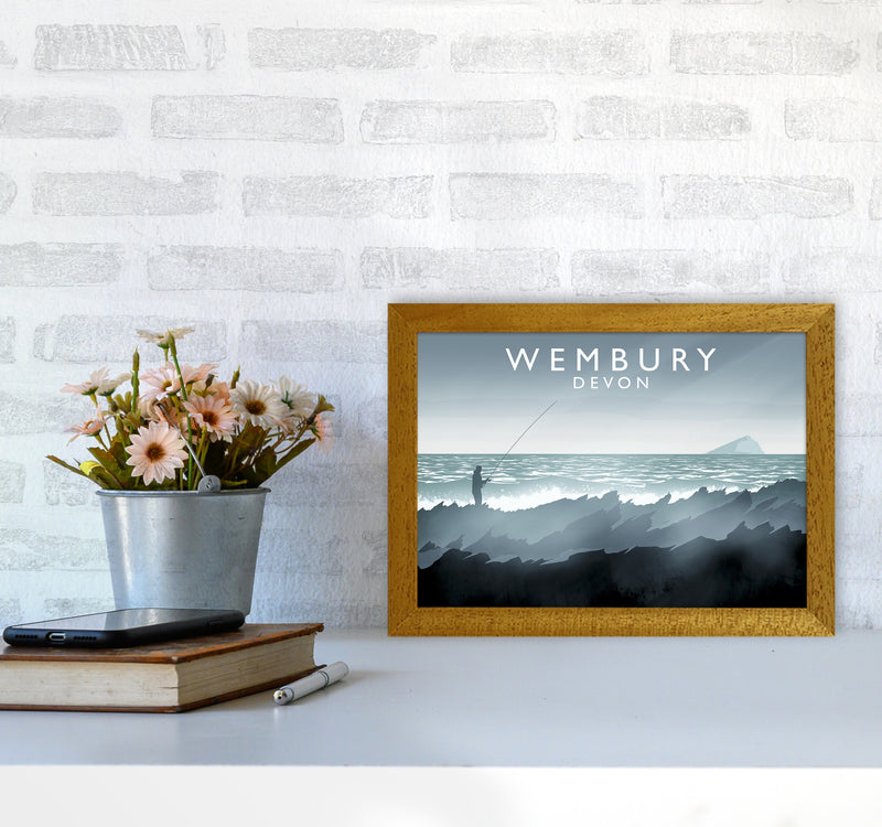 Wembury Travel Art Print by Richard O'Neill A4 Print Only