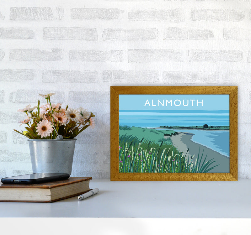 Alnmouth Travel Art Print by Richard O'Neill A4 Print Only