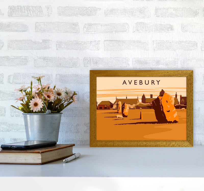 Avebury Travel Art Print by Richard O'Neill A4 Print Only